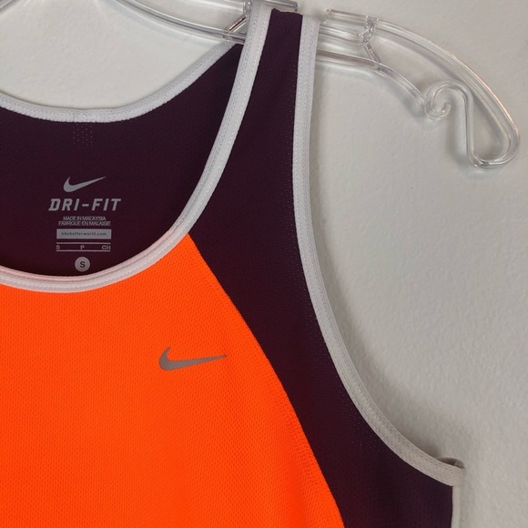 NIKE Dri Fit Neon Razorback Athletic Tank Top Size Small - Picture 2 of 11